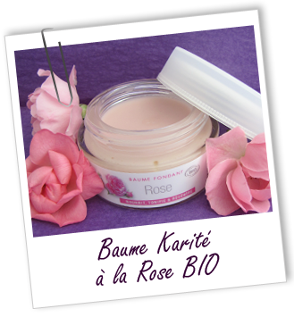 Baume fondant BIO au Karité et à la ROSE Aroma Zone