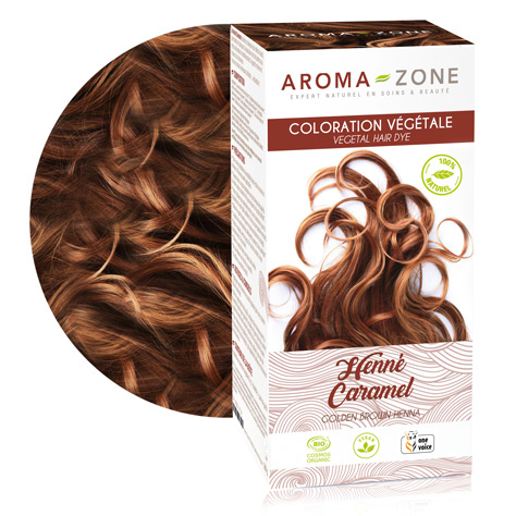 color vegetal henna caramelo BIO aroma-zona