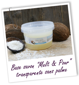 Base de savon Melt & Pour transparente sans palme - Aroma-Zone