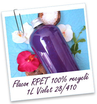 Flacon PET coloré violet 100% recyclé 1L - Aroma-Zone