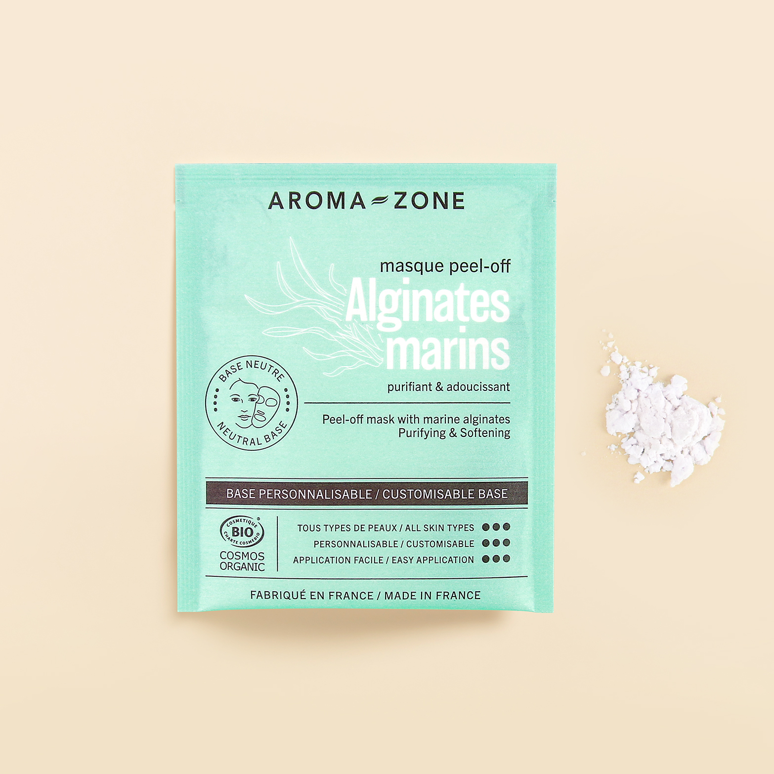 Masque Peel-Off aux alginates marins 15 g - Aroma-Zone
