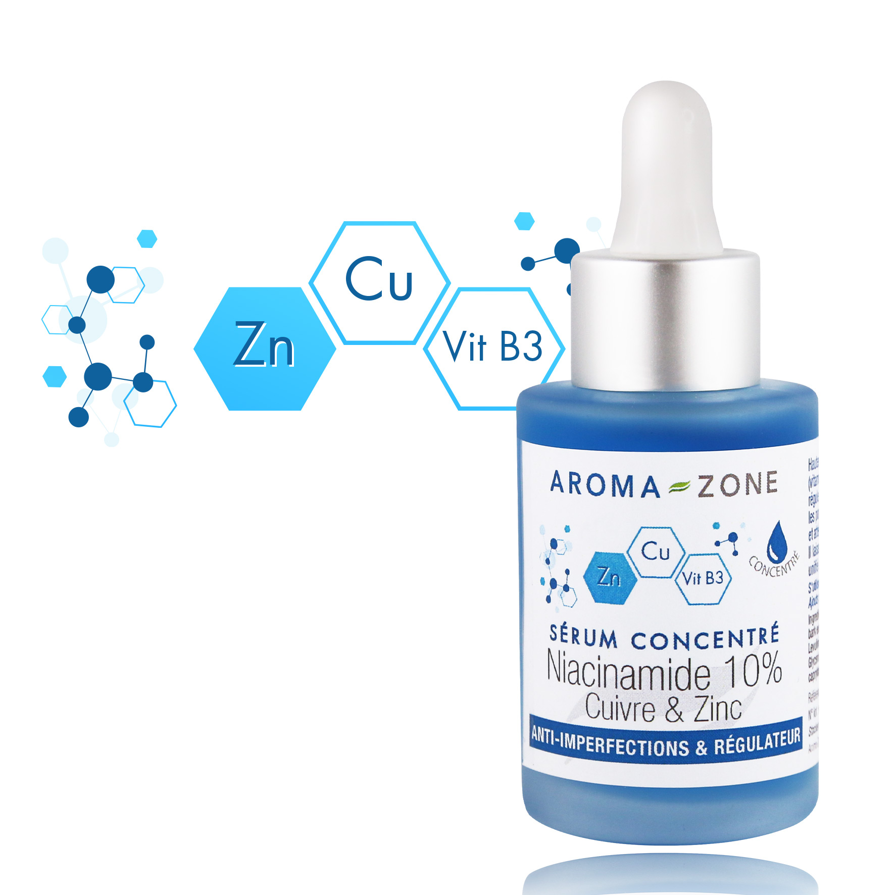 Niacinamide Sérum 10% - Zinc & Cuivre - Aroma-Zone