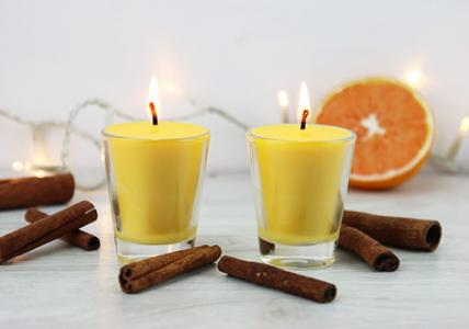 Recette Bougie de Noël maison Cannelle Orange - Aroma-Zone